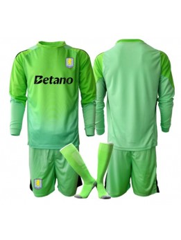 Otroški Nogometna dresi replika Aston Villa Vratar Gostujoči 2025-26 Dolgi rokav (+ hlače)